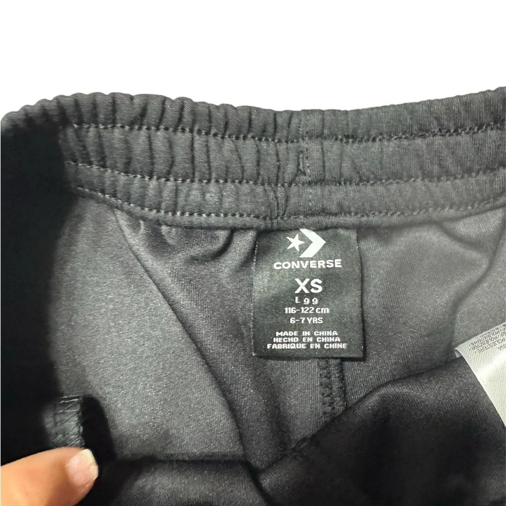 Converse Kids Black Joggers Classic Sweatpants Size XS, NWT